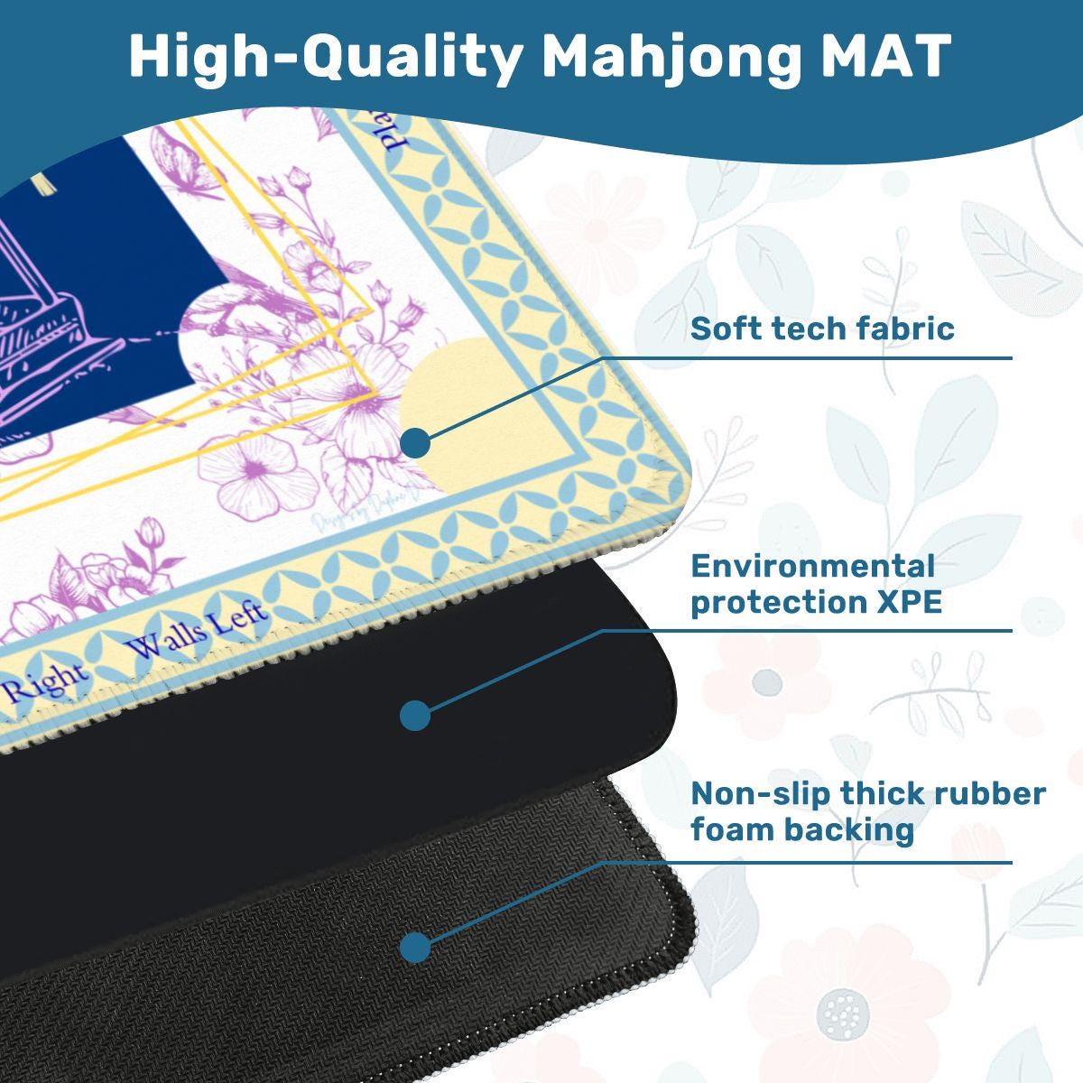 Summer Night's - Mahjong Mat - Shipping is included -rolled in a box