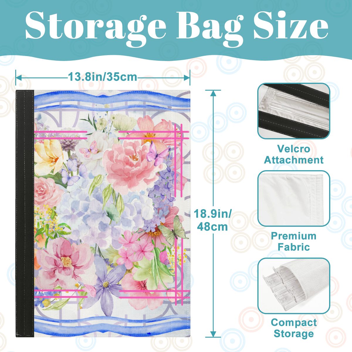 Watercolor Garden Collection Mahjong Mat, Tote Bag & Rack cover - Shipping included