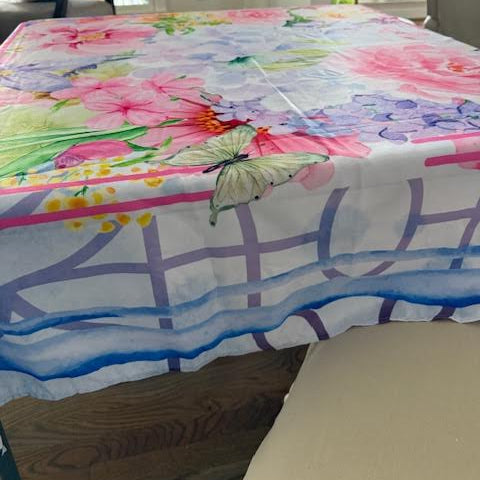 Watercolor Garden Tablecloth 54"x54"