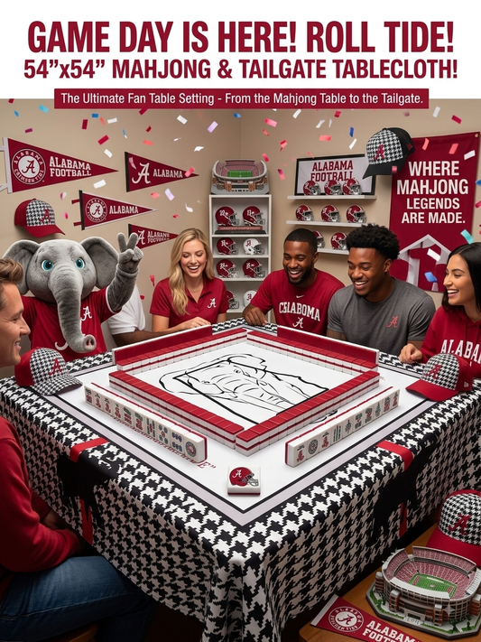Alabama Mahjong Tablecloth