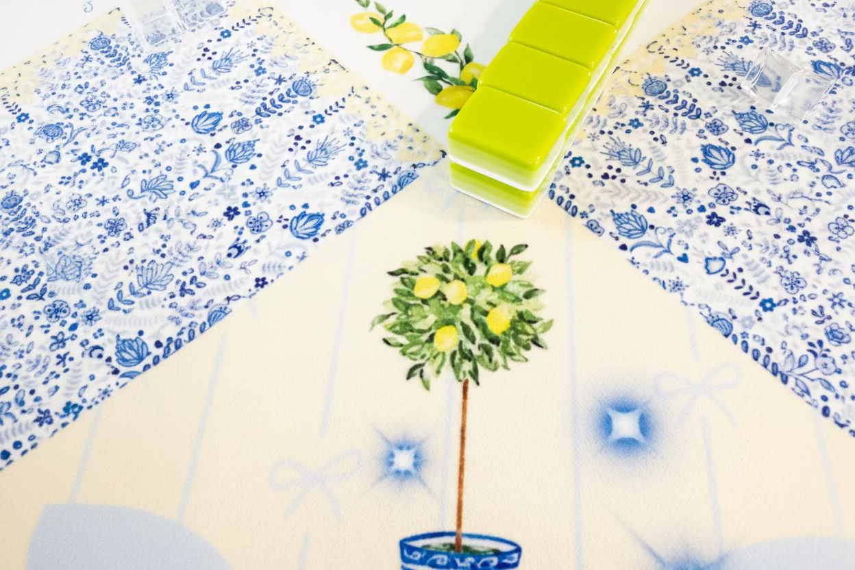 Lemon Teatime Classic Mahjong Mat - SALE