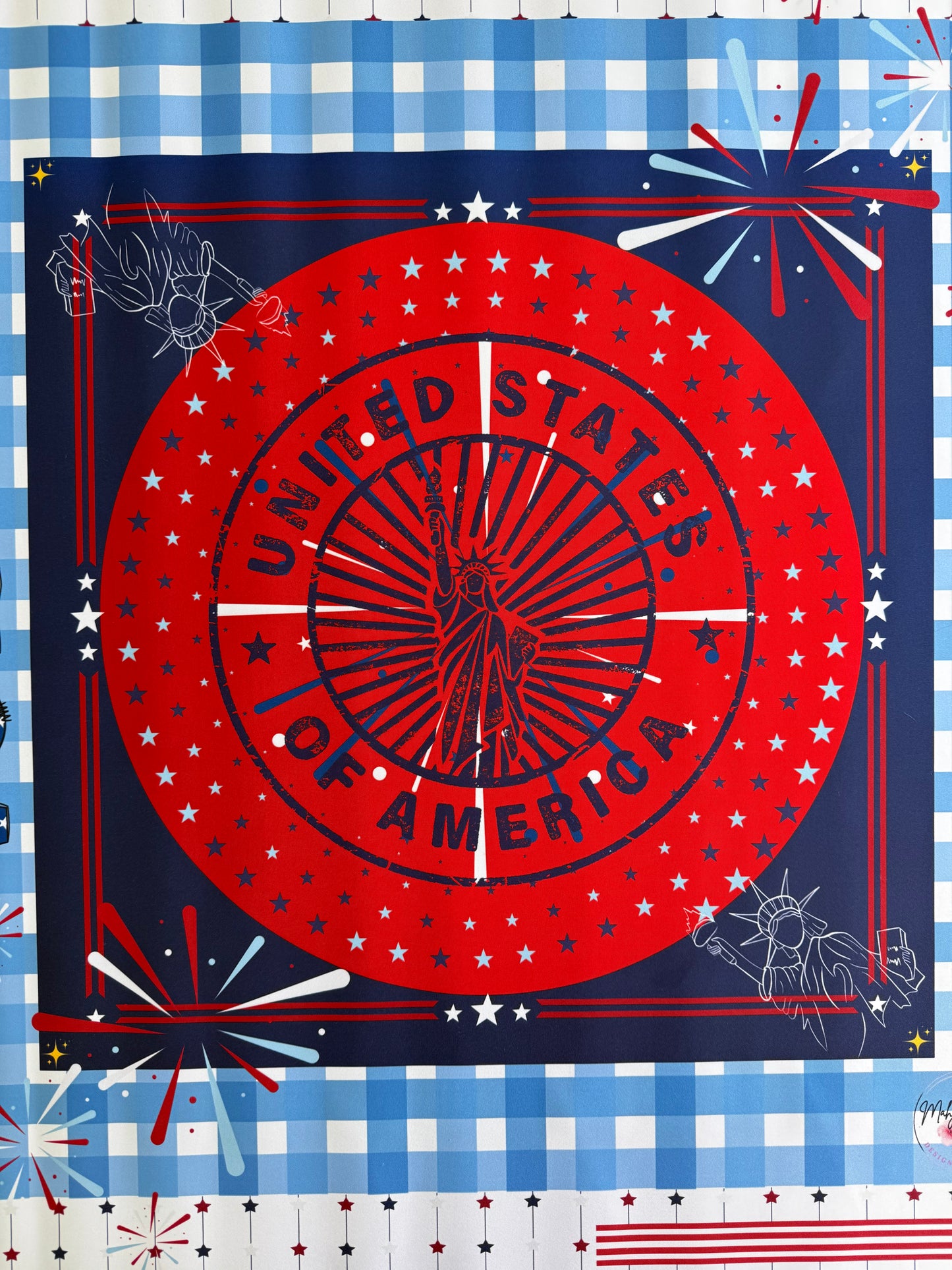 USA Lady Liberty Mahjong Mat