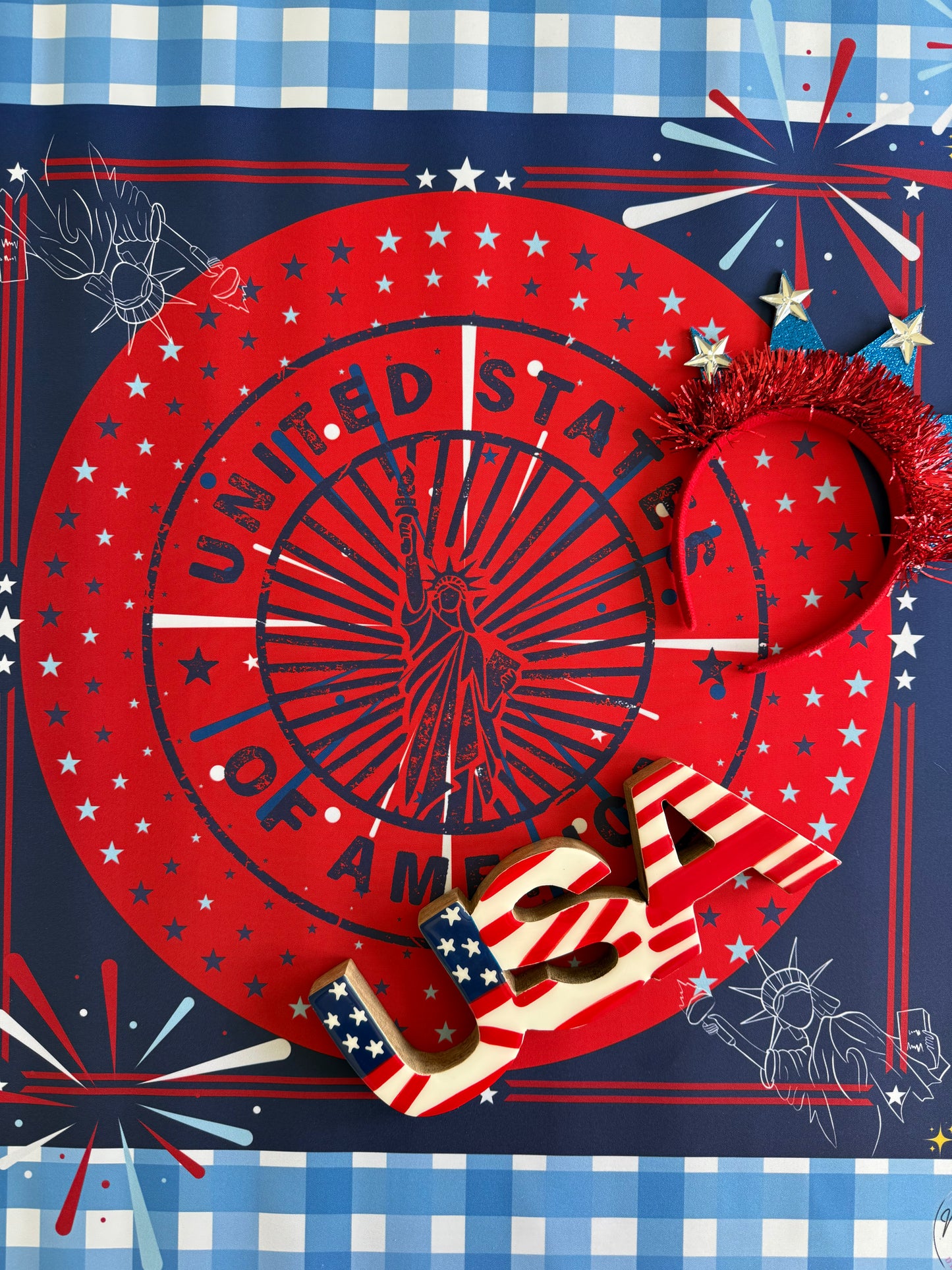 USA Lady Liberty Mahjong Mat