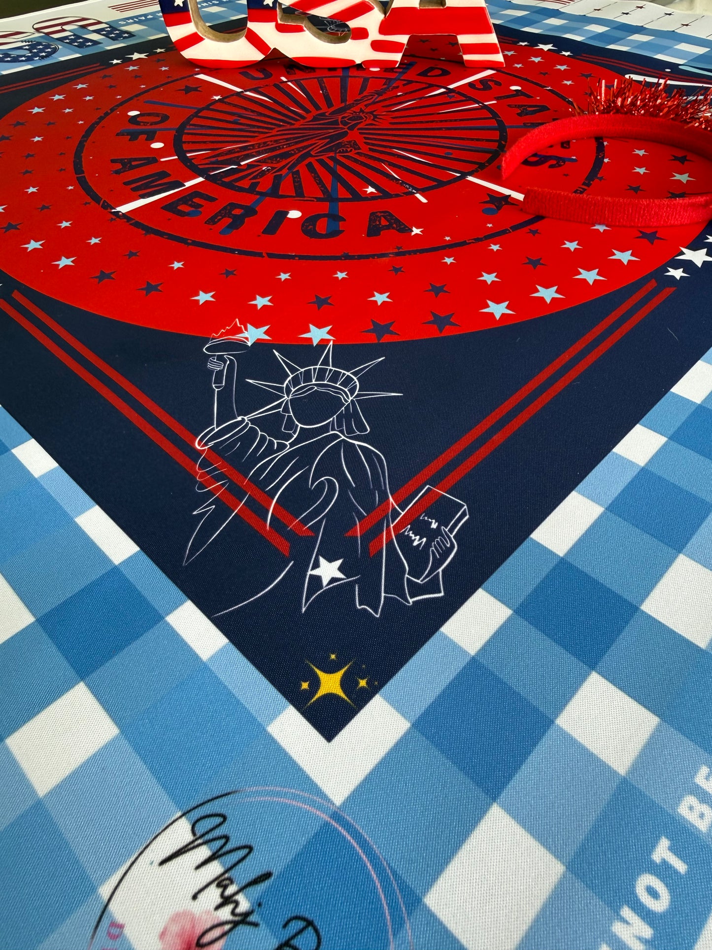 USA Lady Liberty Mahjong Mat