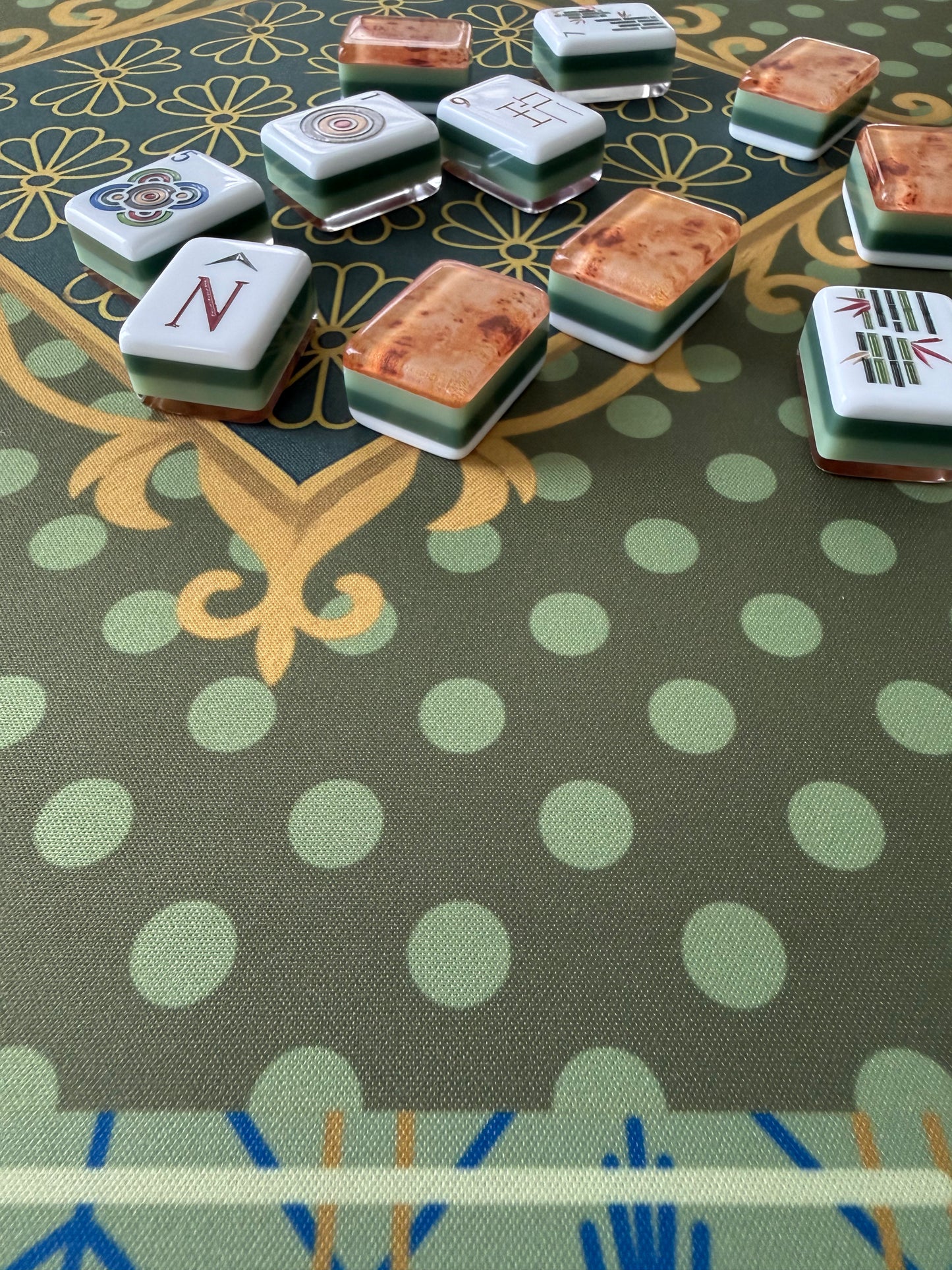 Feather of a Bird Bam Mahjong Mat-Shipping is included- rolled in a box