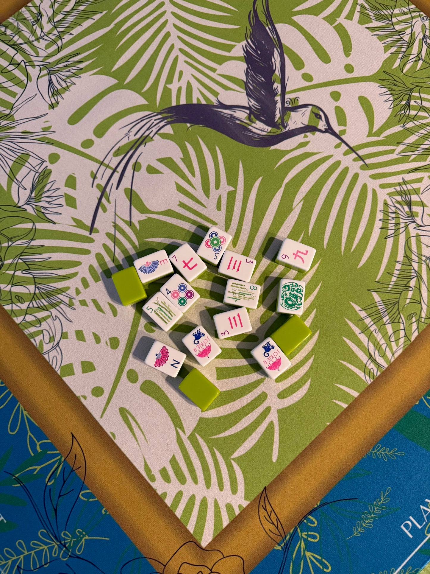 Mahjong Paradise Mahjong Mat- Shipping is included-rolled in a box - SALE