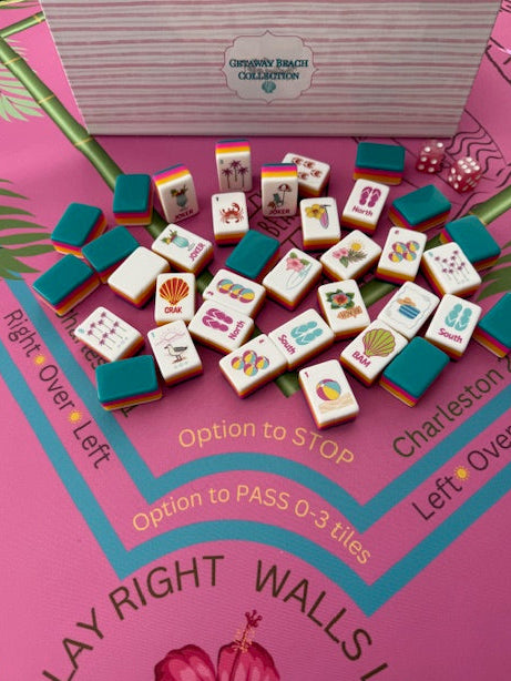 Tropical Getaway Vacation Mahjong Mat - free shipping