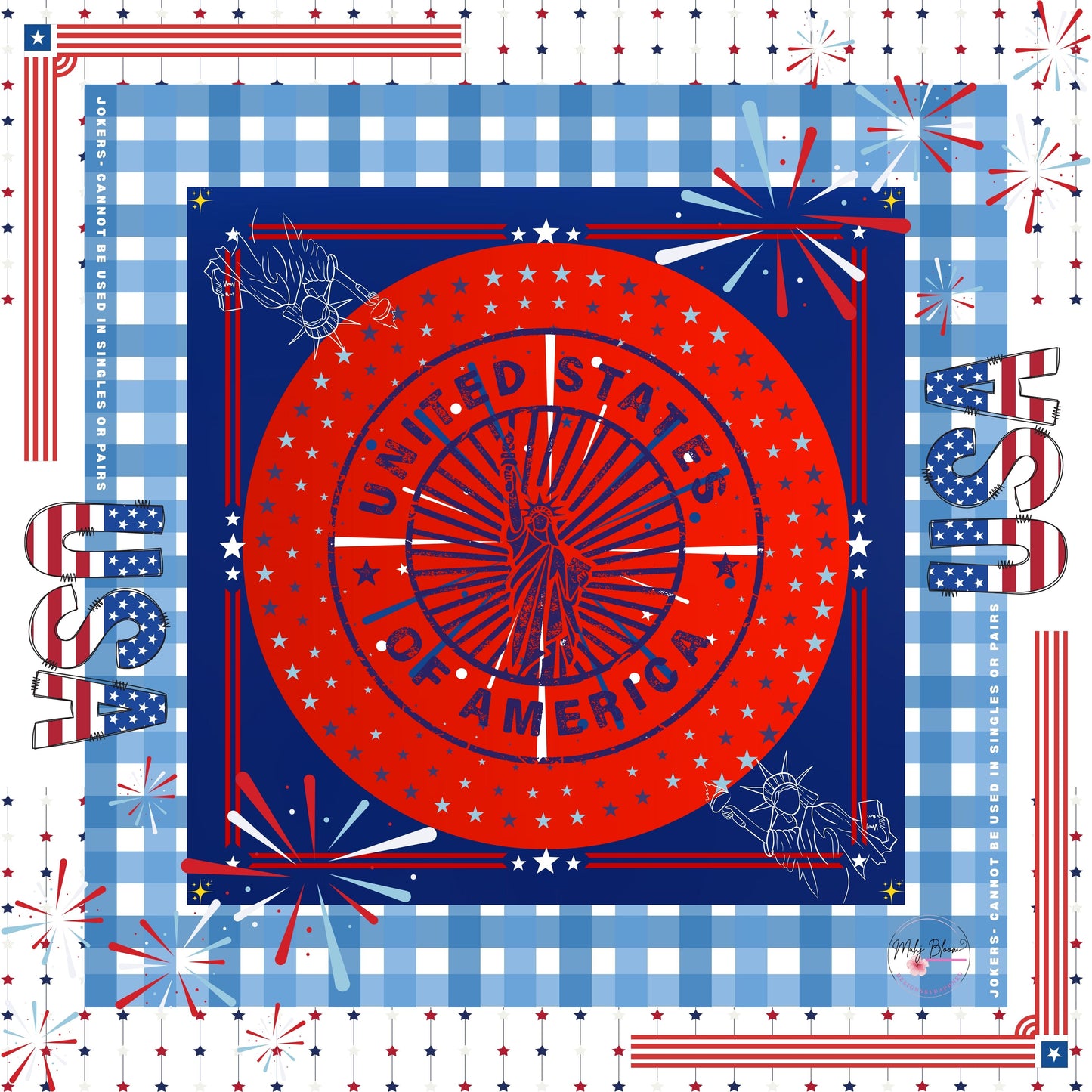 USA Lady Liberty Mahjong Mat