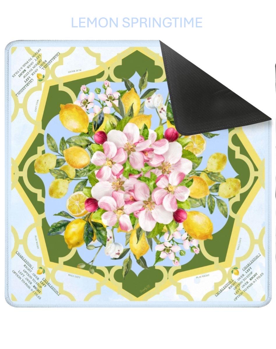Lemon Springtime Classic Mahjong Mat- shipping is included, rolled up
