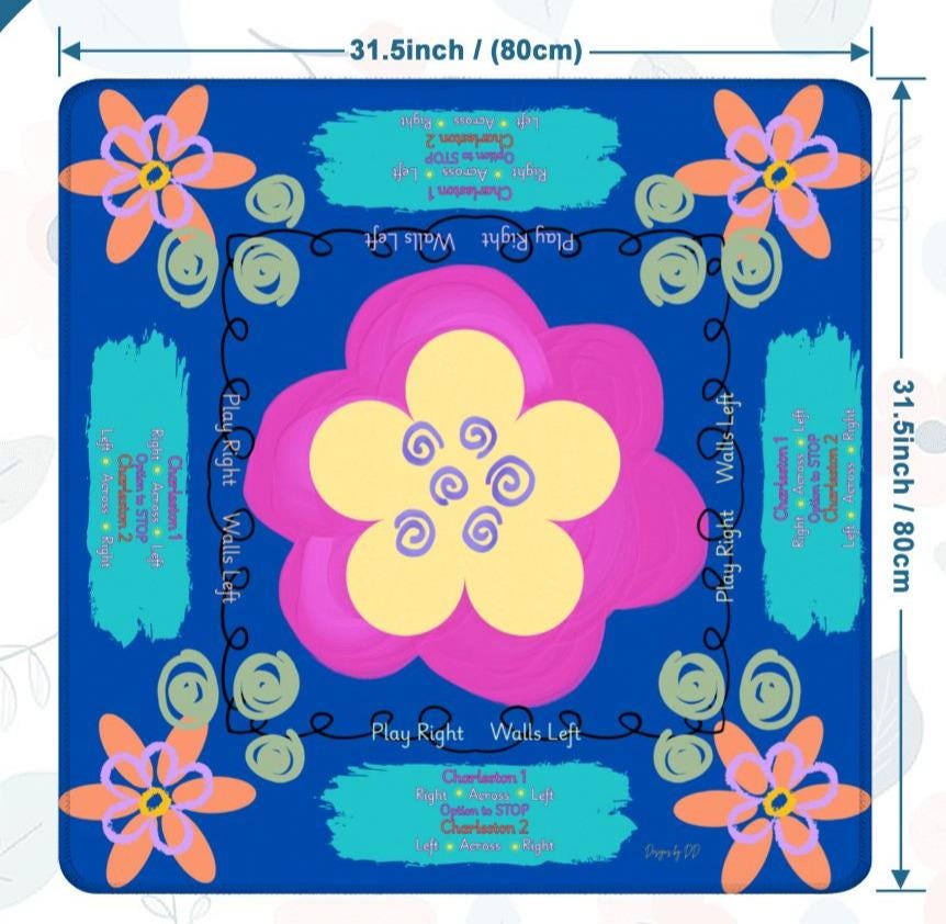 POP of COLOR BLOOM Mahjong Mat -shipping is included, rolled in a box