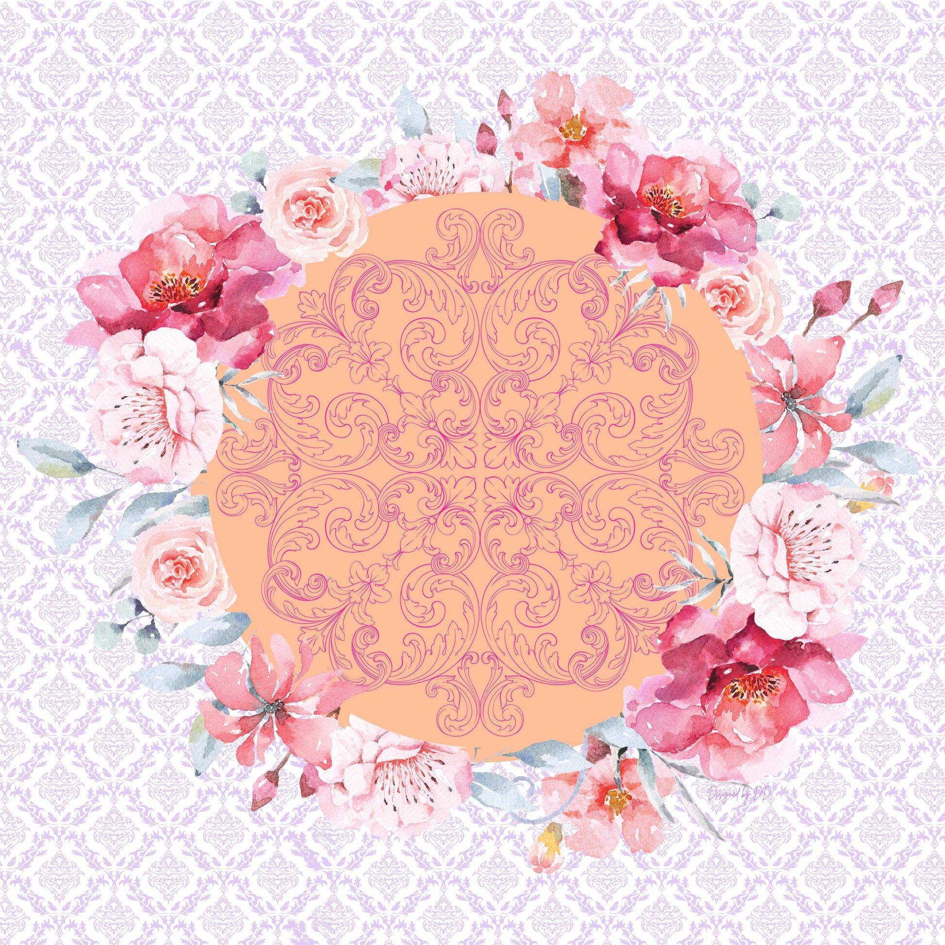 BURST of Flowers Mahjong Mat- shipping is included, rolled in a box