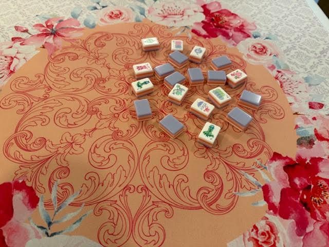 BURST of Flowers Mahjong Mat- shipping is included, rolled in a box