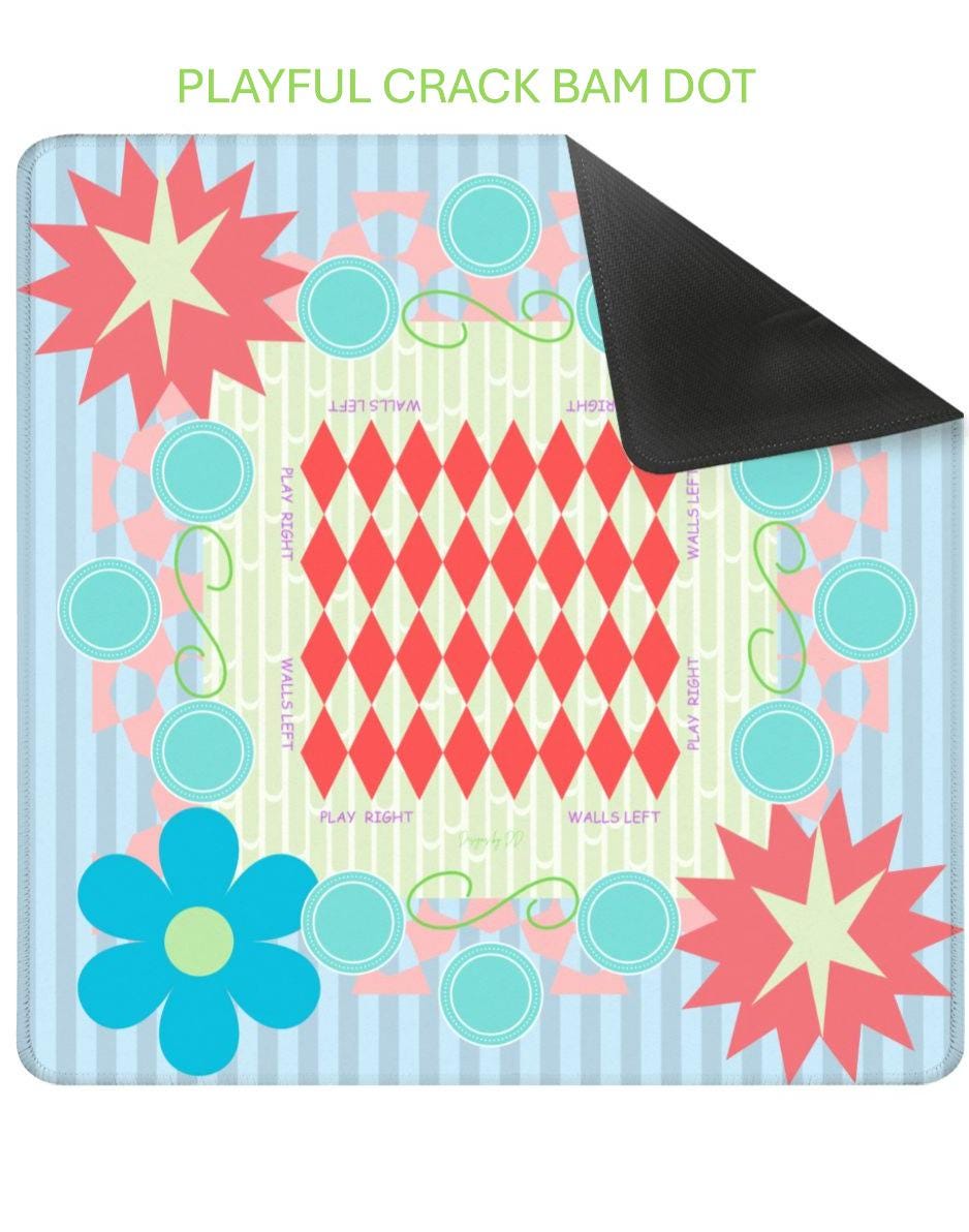 Playful Crack Bam Dot Mahjong Mat