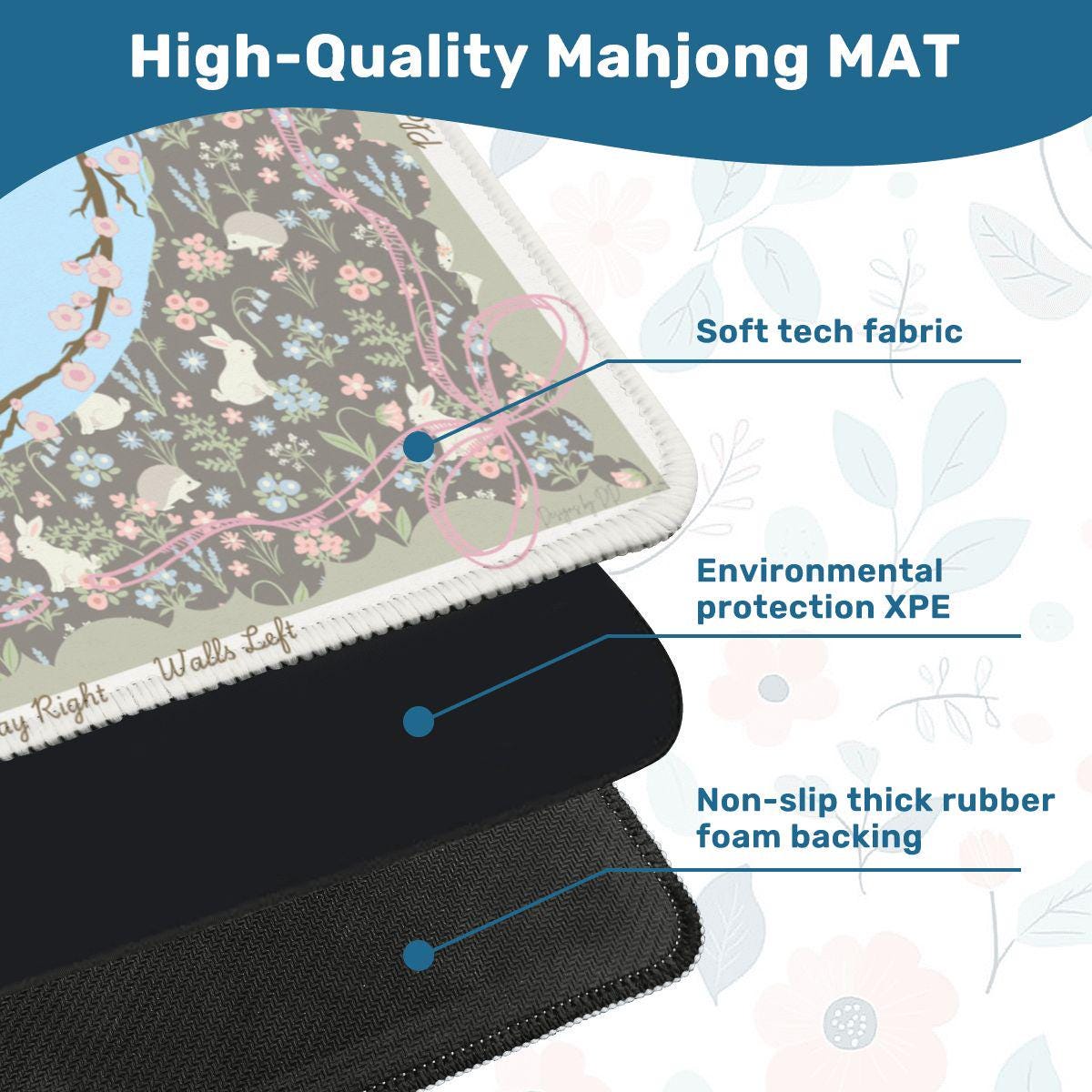 The Glory of Spring Mahjong Mat-Shipping is included in a BOX