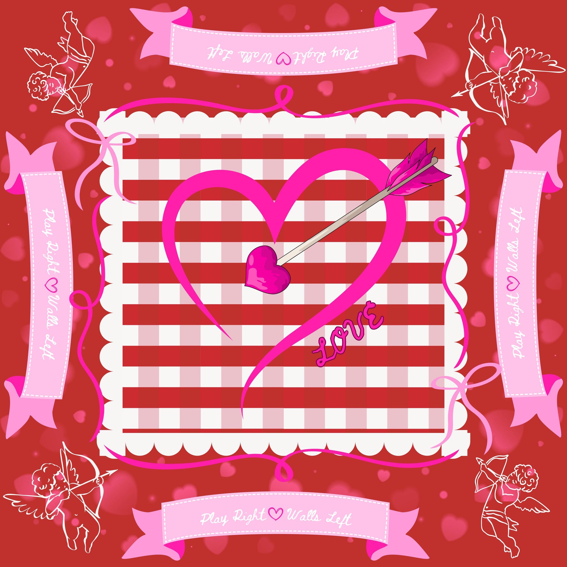 Love Me Not! Mahjong Mat - Valentine's Day -Shipping is included in a BOX