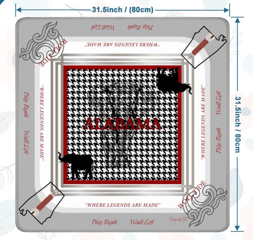 ALABAMA Mahjong Mat-Shipping is included in a BOX