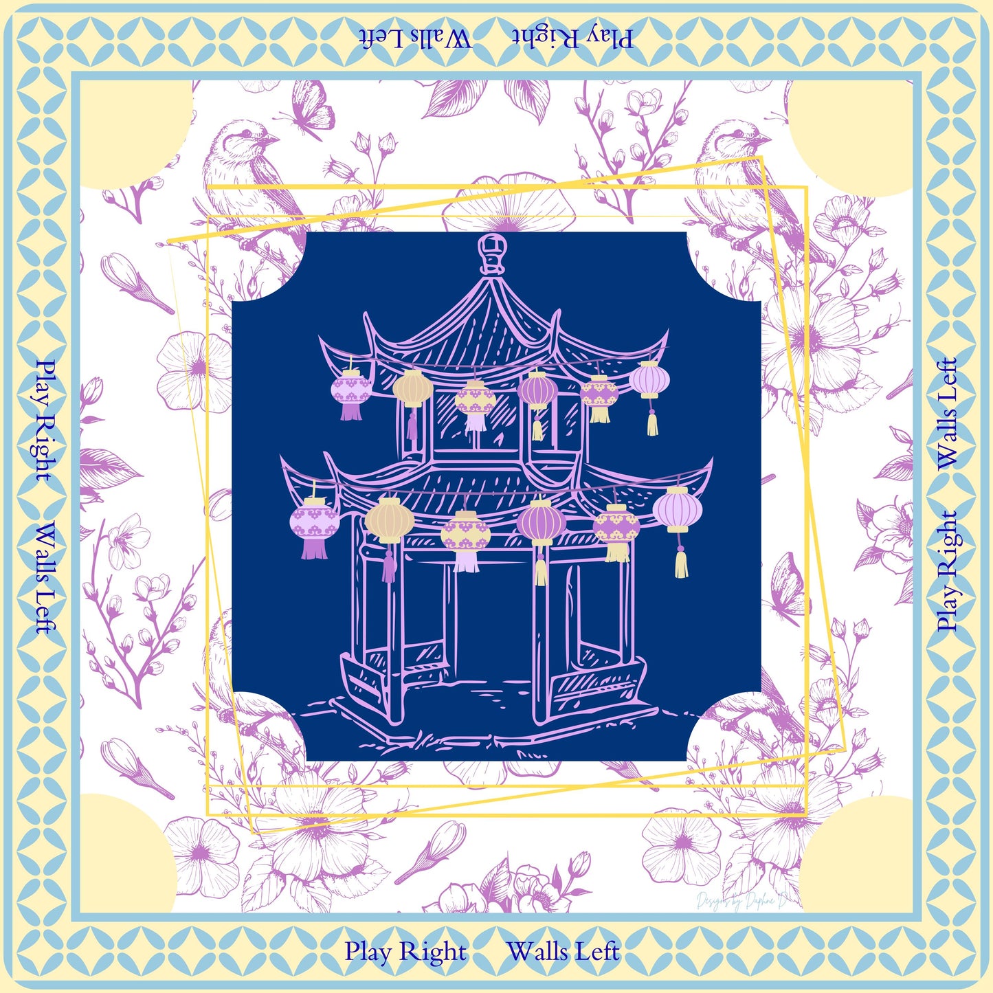 Summer Night's - Mahjong Mat - Shipping is included -rolled in a box