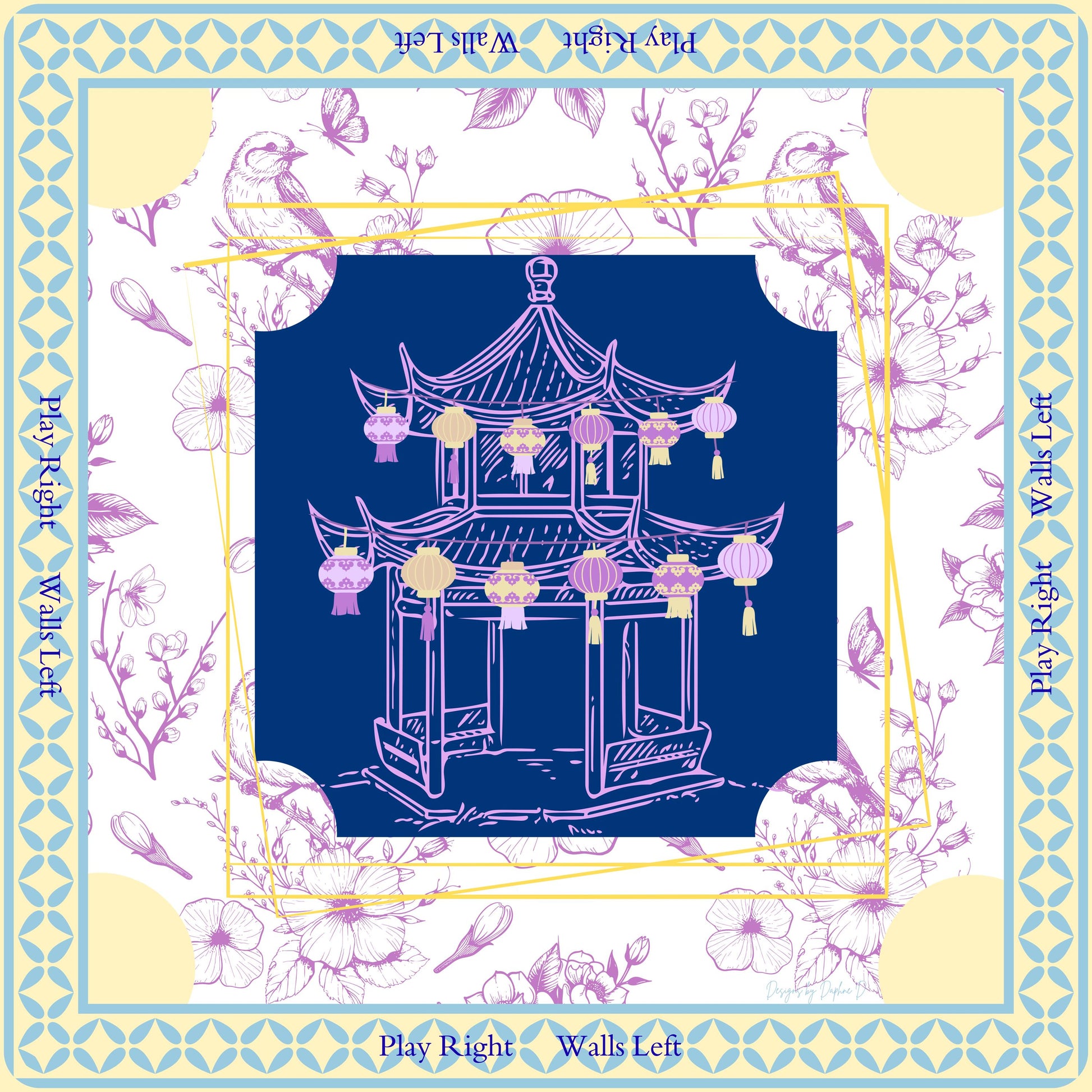Summer Night's - Mahjong Mat - Shipping is included -rolled in a box