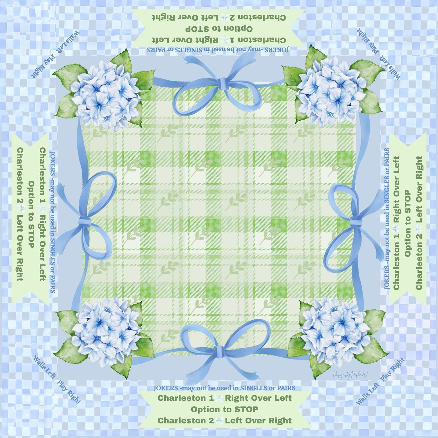 Hydrangea Love! Mahjong Mat- Shipping is included in a BOX