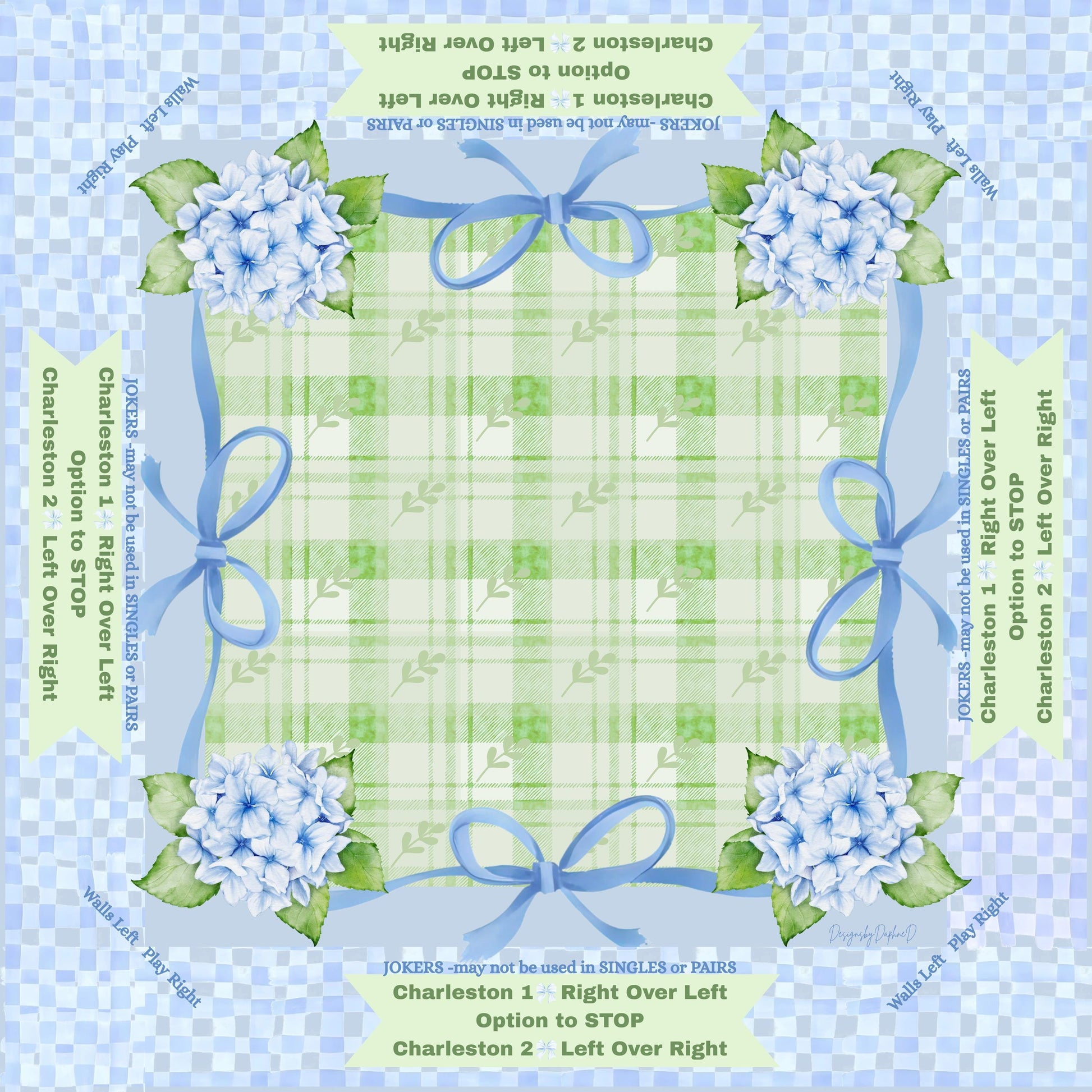 Hydrangea Love! Mahjong Mat- Shipping is included in a BOX