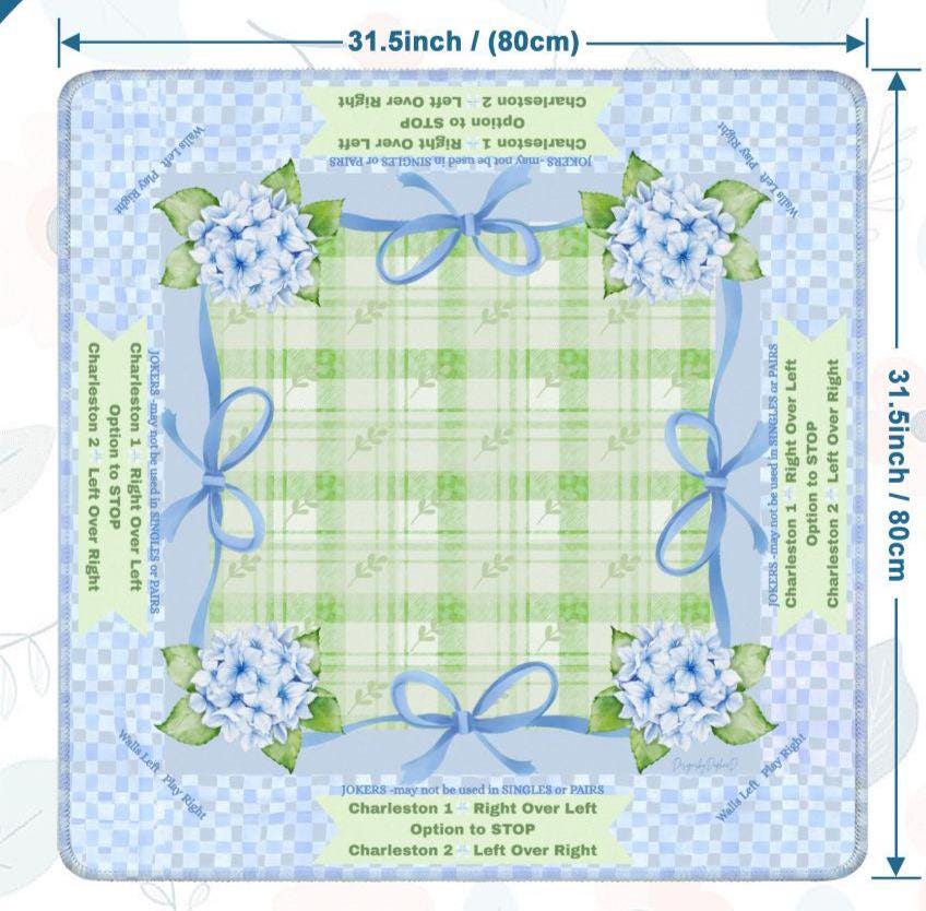 Hydrangea Love! Mahjong Mat- Shipping is included in a BOX