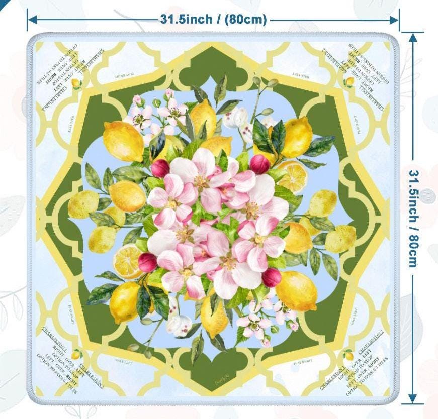 Lemon Springtime Classic Mahjong Mat- shipping is included, rolled up