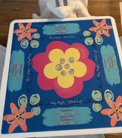 POP of COLOR BLOOM Mahjong Mat -shipping is included, rolled in a box