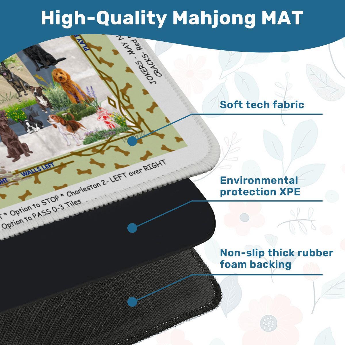 Man's Best Friend Mahjong Mat - Dogs