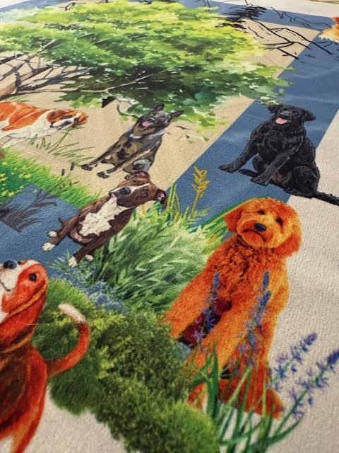 Man's Best Friend Mahjong Mat - Dogs