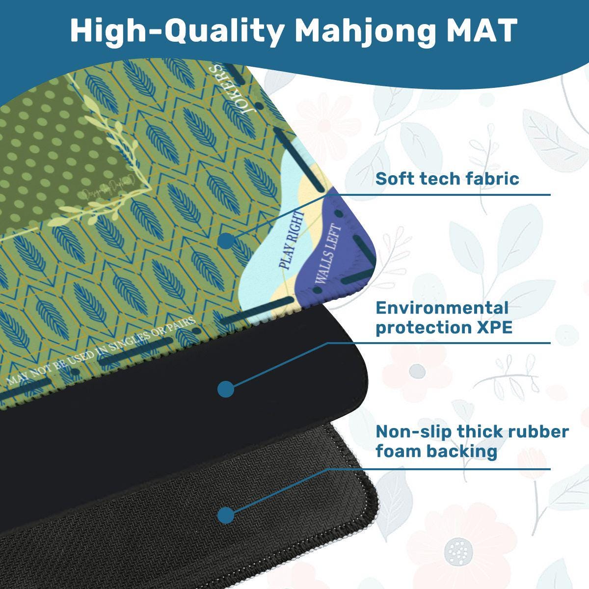 Feather of a Bird Bam Mahjong Mat-Shipping is included in a BOX