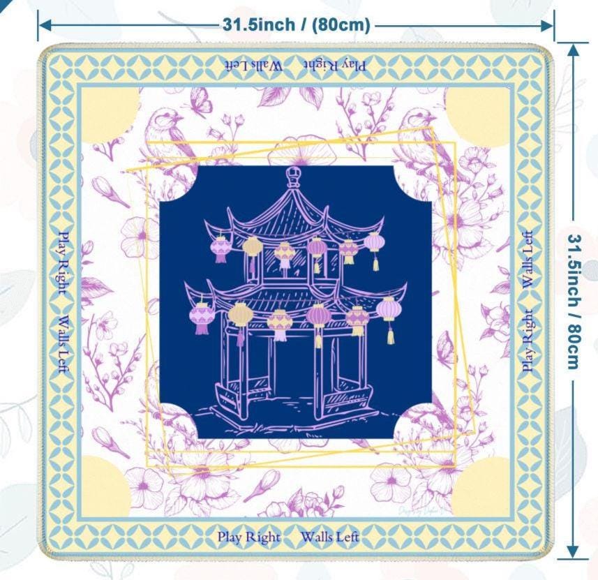 Summer Night's - Mahjong Mat - Shipping is included -rolled in a box