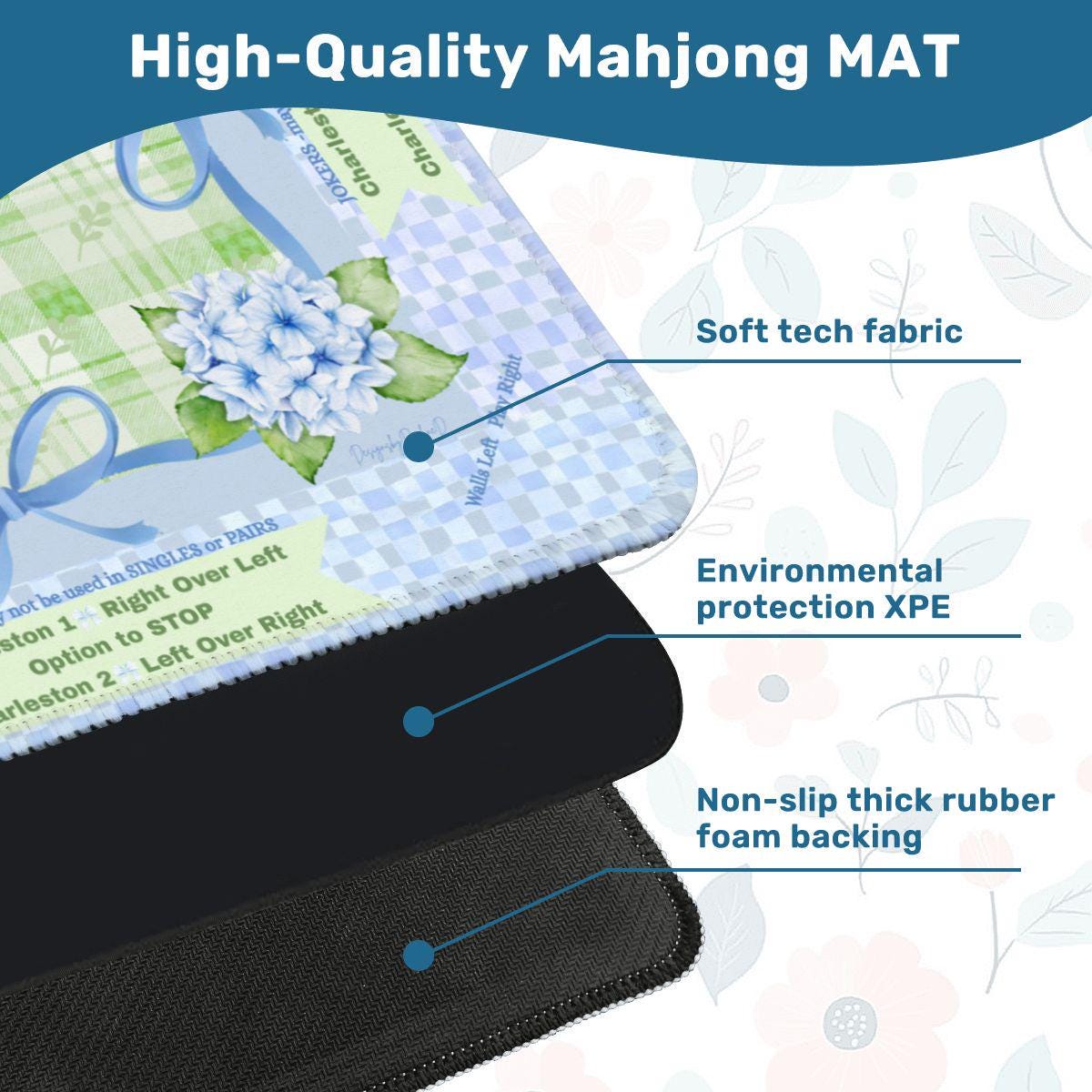 Hydrangea Love! Mahjong Mat- Shipping is included in a BOX