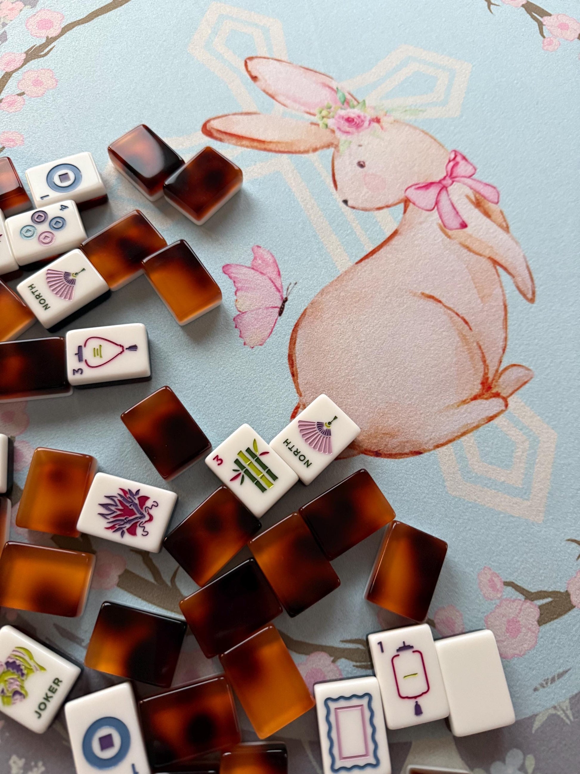 The Glory of Spring Mahjong Mat-Shipping is included in a BOX