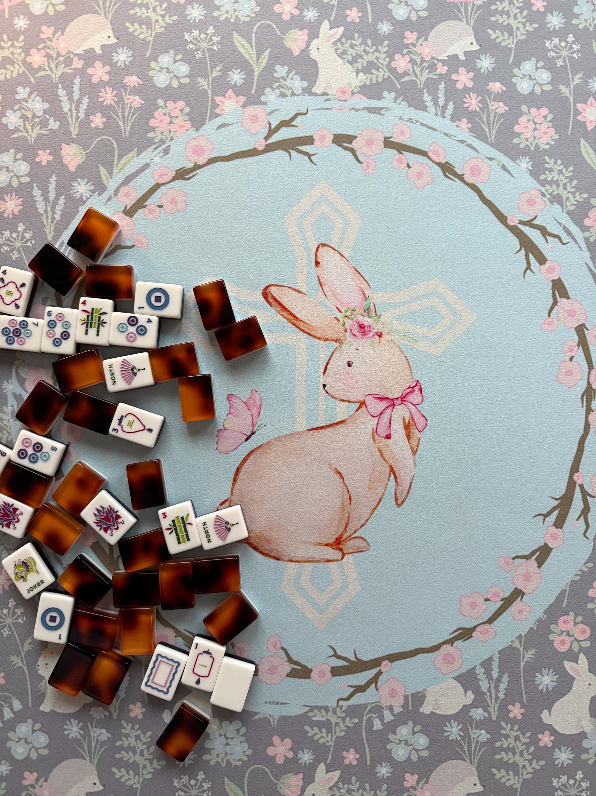 The Glory of Spring Mahjong Mat-Shipping is included in a BOX