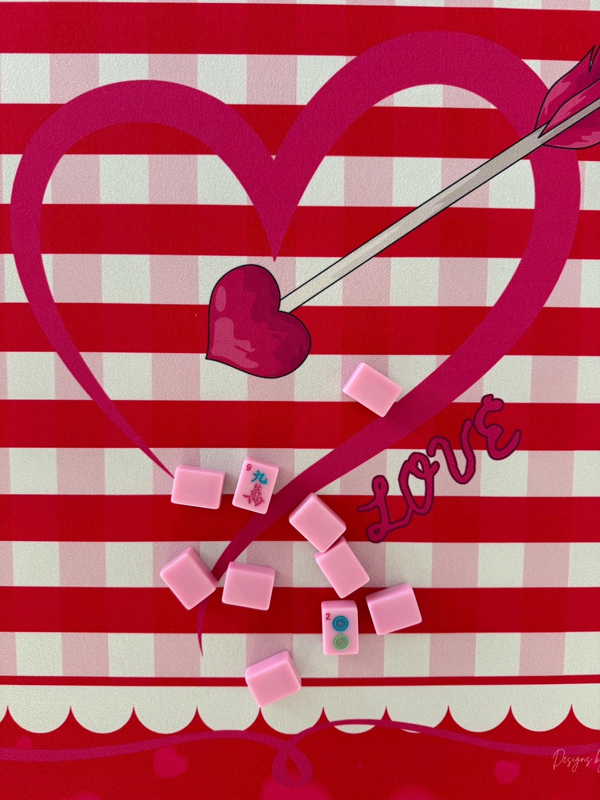 Love Me Not! Mahjong Mat - Valentine's Day -Shipping is included in a BOX