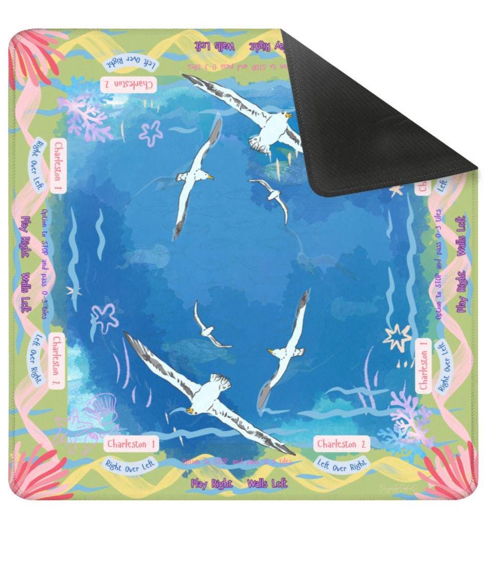 Under the Sea Mahjong Mat- Free Shipping in a box rolled up