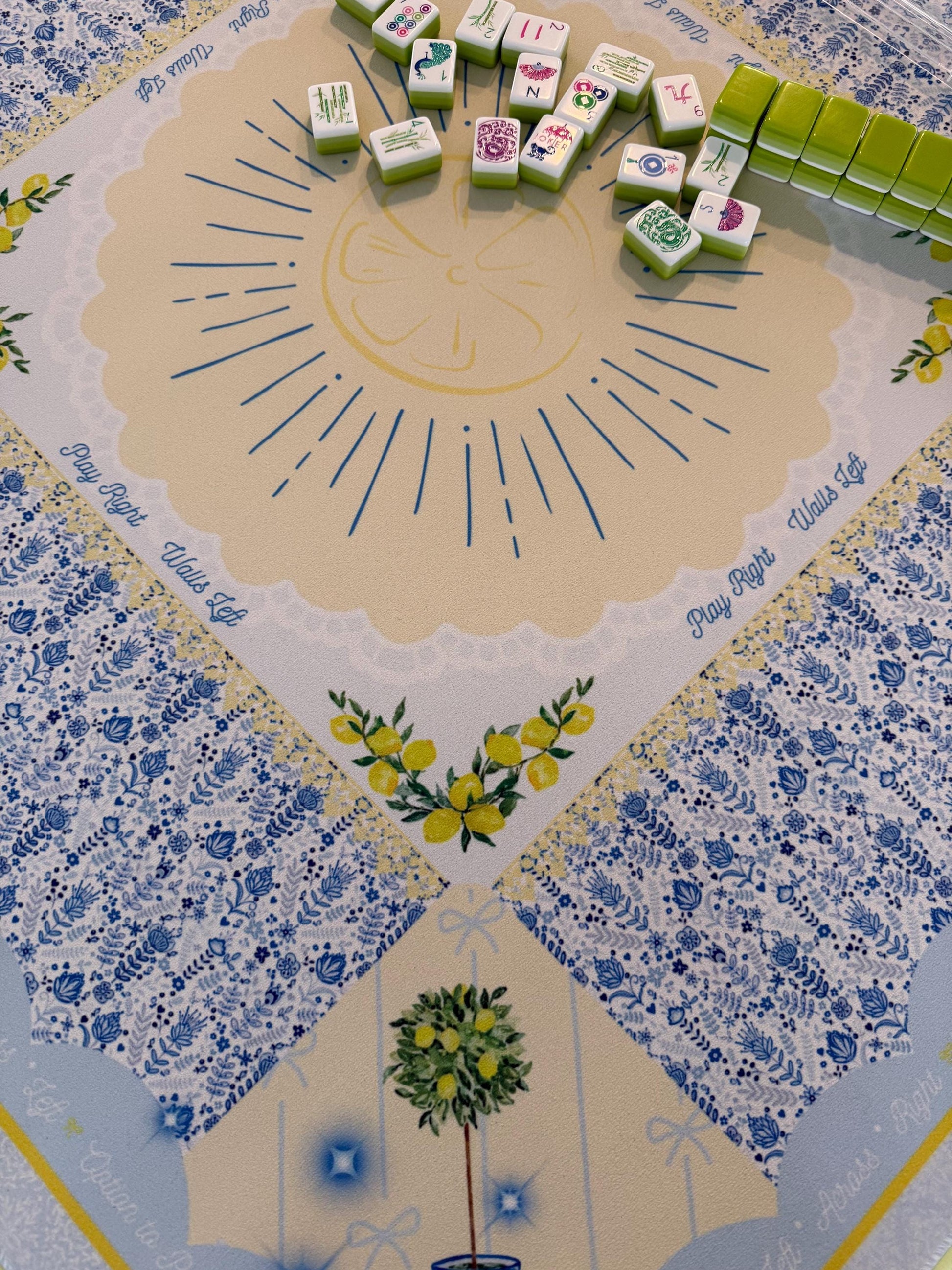 Lemon Teatime Classic Mahjong Mat