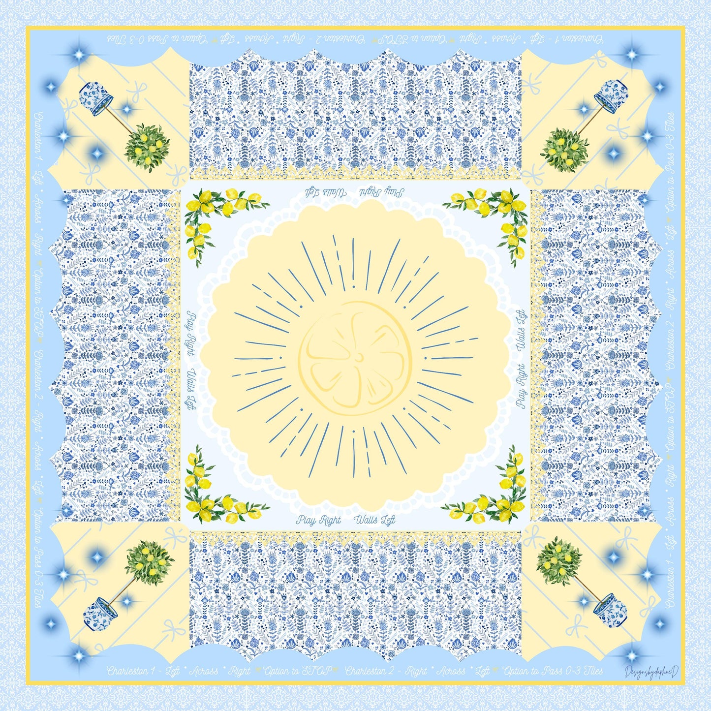Lemon Teatime Classic Mahjong Mat