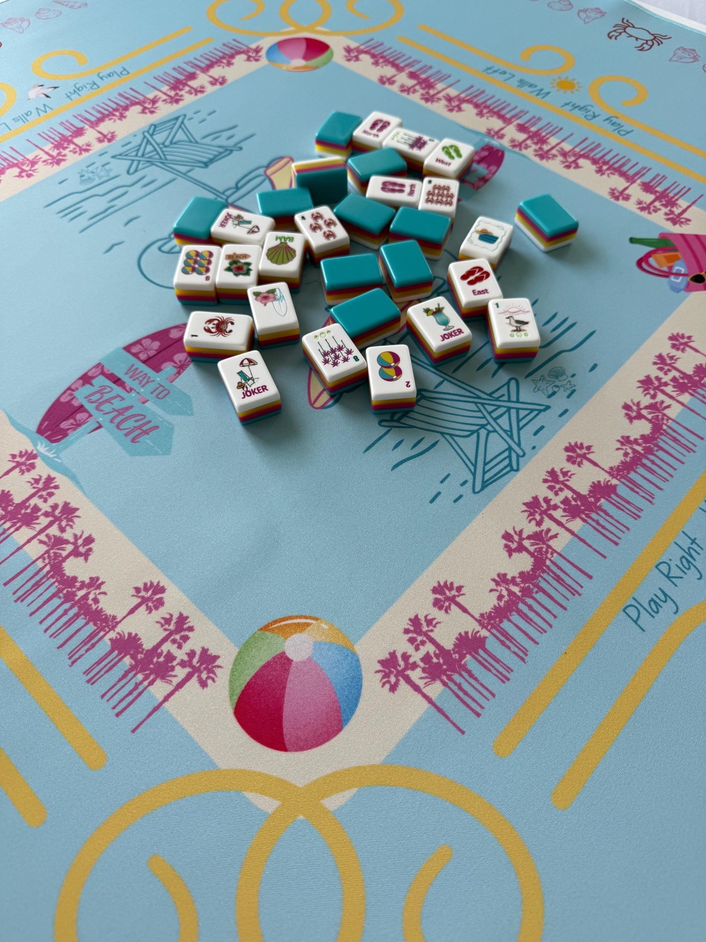 Beach Party Mahjong Mat- shipping is included, rolled in a box