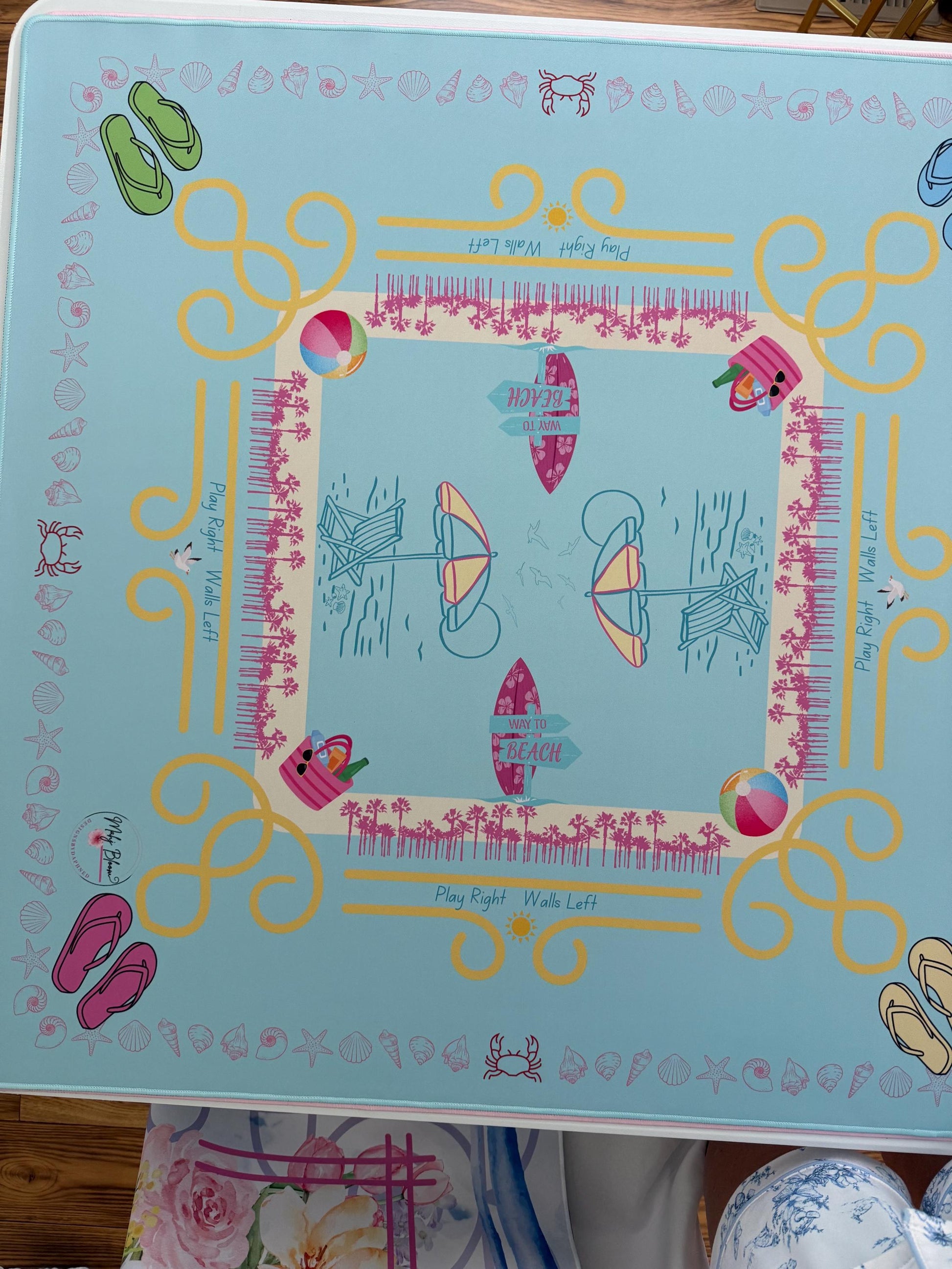 Beach Party Mahjong Mat- shipping is included, rolled in a box