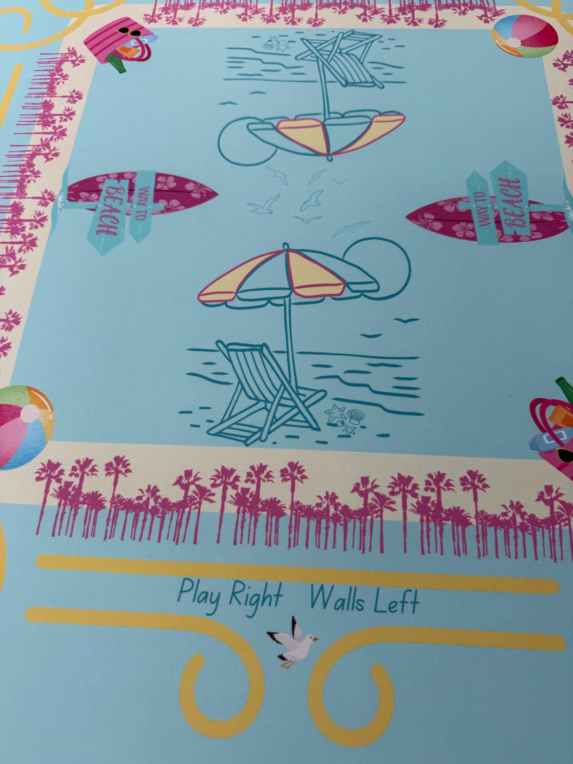 Beach Party Mahjong Mat- shipping is included, rolled in a box